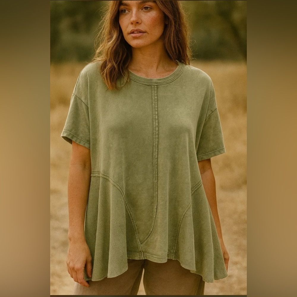 Olive Green Women's Top